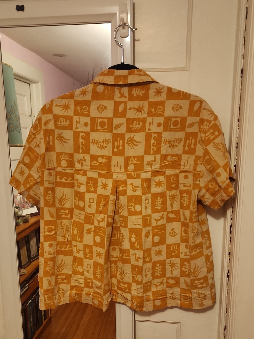 Madewell Linen Patterned Button Up Top - Picture 3 of 9